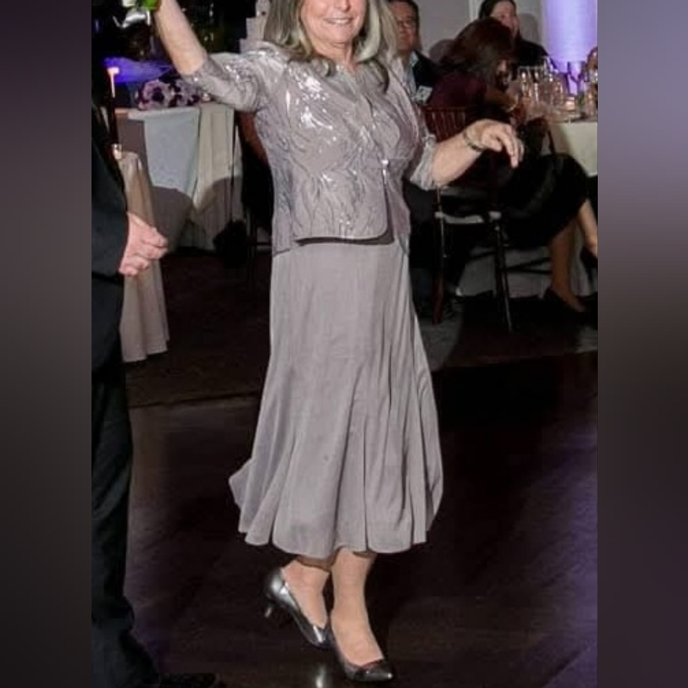 Dress and Jacket, Alex EveningsPetite Sequined A-Line Midi Dress and Jacket - Picture 9 of 10